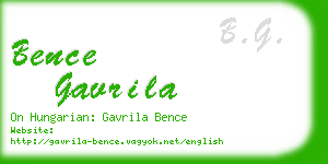 bence gavrila business card